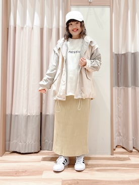 「adidas（アディダス）の《adidas》GRAND COURT BASE SHOES アディダス グランド コート ベース（スニーカー）」を使った、えりさん（レディース・150cm）の春コーディネート