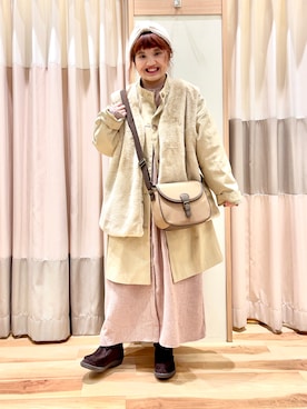 「ヘアバンド」｜「アイテム（その他アウター）」を使った、えりさん（レディース・150cm）の秋コーディネート