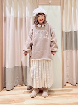 「Samansa Mos2（サマンサ モスモス）のアイテム（ブーツ）」を使った、えりさん（レディース・150cm）の冬コーディネート