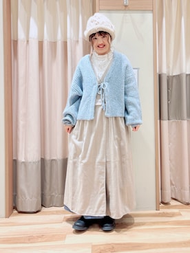 「Samansa Mos2（サマンサ モスモス）のアイテム（ブーツ）」を使った、えりさん（レディース・150cm）の冬コーディネート