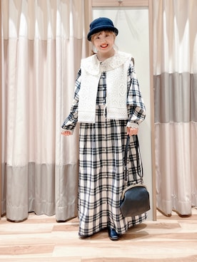 「kazumiコラボ」｜「アイテム（その他）」を使った、えりさん（レディース・150cm）の秋コーディネート