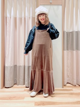 「Samansa Mos2（サマンサ モスモス）のアイテム（ブーツ）」を使った、えりさん（レディース・150cm）の冬コーディネート