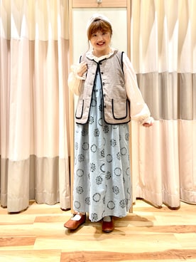 「リバーシブル」｜「アイテム（その他シューズ）」を使った、えりさん（レディース・150cm）の秋コーディネート