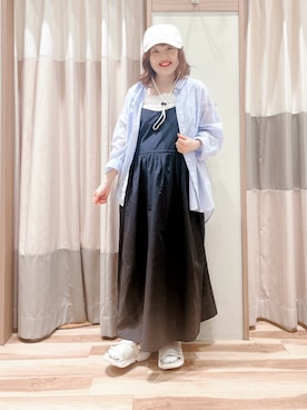 「アイテム（ワンピース）」を使った、えりさん（レディース・150cm）の春コーディネート