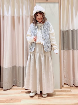 「Samansa Mos2（サマンサ モスモス）のアイテム（ブーツ）」を使った、えりさん（レディース・150cm）の冬コーディネート