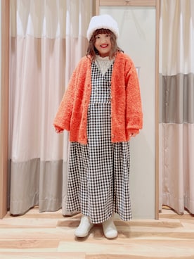 「Samansa Mos2（サマンサ モスモス）のアイテム（ブーツ）」を使った、えりさん（レディース・150cm）の冬コーディネート