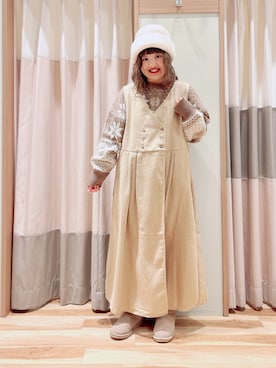 「Samansa Mos2（サマンサ モスモス）のアイテム（ブーツ）」を使った、えりさん（レディース・150cm）の冬コーディネート