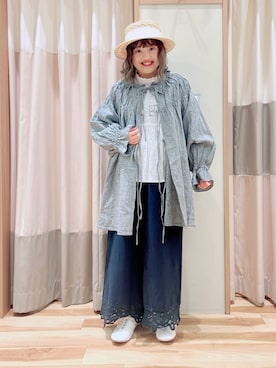 「Samansa Mos2（サマンサ モスモス）のアイテム（シューズ）」を使った、えりさん（レディース・150cm）の春コーディネート