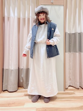 「Samansa Mos2（サマンサ モスモス）のアイテム（ブーツ）」を使った、えりさん（レディース・150cm）の冬コーディネート