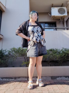 「Re-J&SUPURE（リジェイアンドスプル）のアイテム」を使った、にんじんさん（レディース・164cm）の夏コーディネート