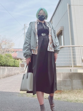 「Re-J&SUPURE（リジェイアンドスプル）のアイテム」を使った、にんじんさん（レディース・164cm）の春コーディネート