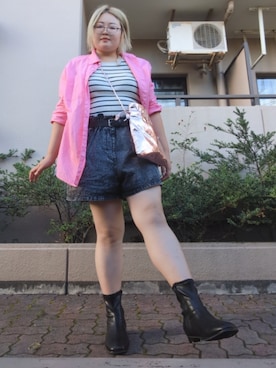 「Re-J&SUPURE（リジェイアンドスプル）のアイテム」を使った、にんじんさん（レディース・164cm）の秋コーディネート
