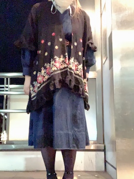 「Re-J&SUPURE（リジェイアンドスプル）のアイテム（ワンピース/ドレス）」を使った、にんじんさん（レディース・164cm）の秋コーディネート