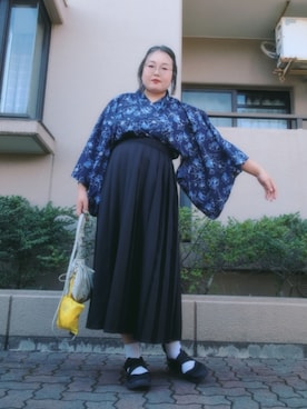 「しまむら（シマムラ）のアイテム（スカート）」を使った、にんじんさん（レディース・164cm）の春コーディネート