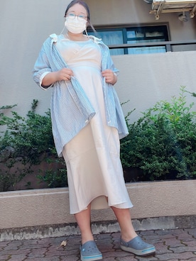 「Re-J&SUPURE（リジェイアンドスプル）のアイテム」を使った、にんじんさん（レディース・164cm）の夏コーディネート