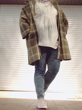 「rps（アールピーエス）のアイテム（その他アウター）」を使った、にんじんさん（レディース・164cm）の春コーディネート