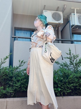「NIKE（ナイキ）のアイテム（バッグ）」を使った、にんじんさん（レディース・164cm）の夏コーディネート