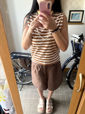 「WEGO（ウィゴー）のアイテム（その他パンツ）」を使った、MASAMIさん（レディース・162cm）の夏コーディネート