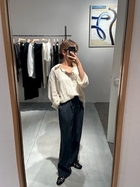 「CANAL JEAN（キャナルジーン）のアイテム（シャツ/ブラウス）」を使った、honoさん（レディース・153cm）の夏コーディネート