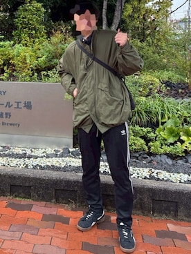 「アイテム（ミリタリージャケット）」を使った、nomiさん（メンズ・178cm）の秋コーディネート