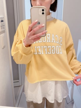 「RETRO GIRL（レトロガール）のアイテム（スウェット）」を使った、ｈａｒｕさん（レディース・167cm）の春コーディネート
