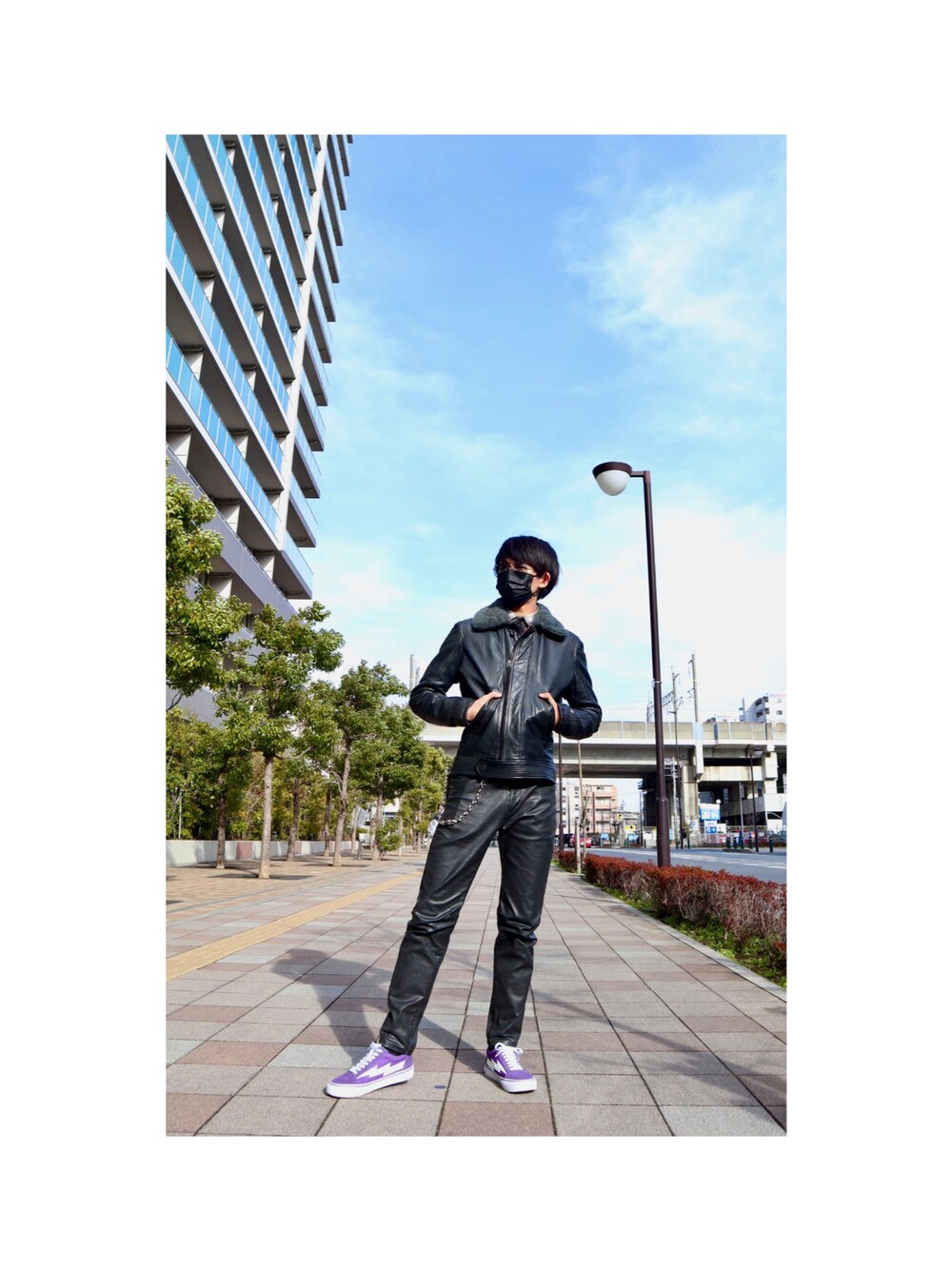 「アメカジ」｜「G-STAR RAWのアイテム（ライダースジャケット、その他）」を使った、HTさん（メンズ・178cm）の秋コーディネートの1枚目の写真