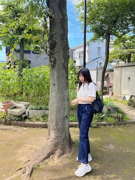 「FILA（フィラ）のアイテム（シューズ）」を使った、Atsukoさん（レディース・166cm）の夏コーディネート