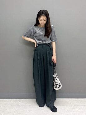 「アイテム（スリッポン）」を使った、rioさん（レディース・160cm）の夏コーディネート