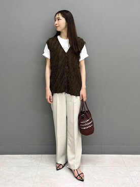 「アイテム（Tシャツ/カットソー、その他）」を使った、rioさん（レディース・160cm）の夏コーディネート