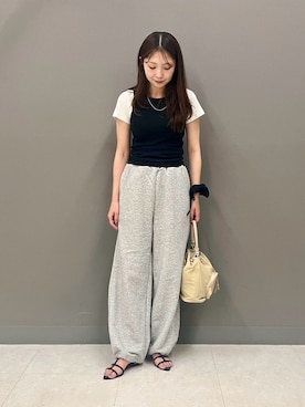 「アイテム（スウェットパンツ）」を使った、rioさん（レディース・160cm）の夏コーディネート