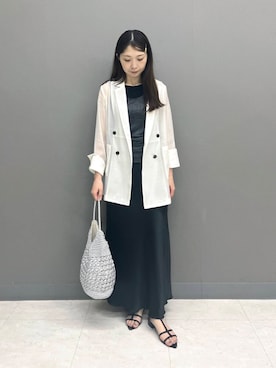 「アイテム（テーラードジャケット）」を使った、rioさん（レディース・160cm）の夏コーディネート