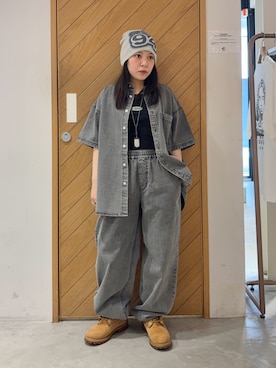 「アイテム（ニットキャップ/ビーニー）」を使った、Fukuo Yuukaさん（レディース・145cm・20代）の夏コーディネート