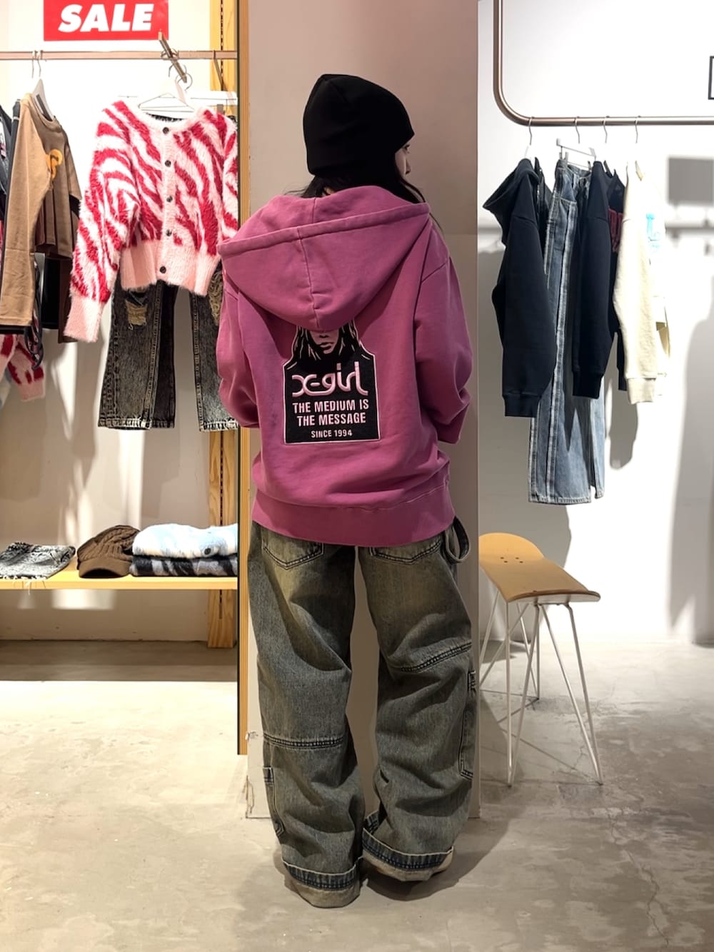 MESSAGE AND FACE FADED ZIP UP SWEAT HOODIE – calif（カリフ