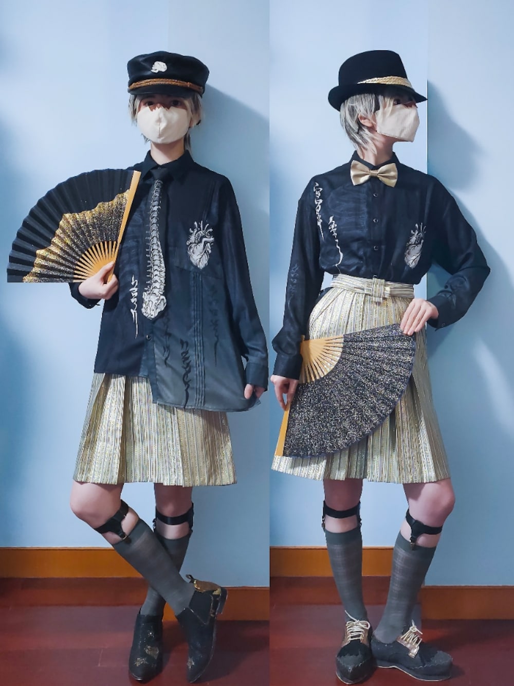 「no brandの男の子 袴（着物、ゴールド系）」を使った、步同さん（レディース・162cm）の秋コーディネートの1枚目の写真