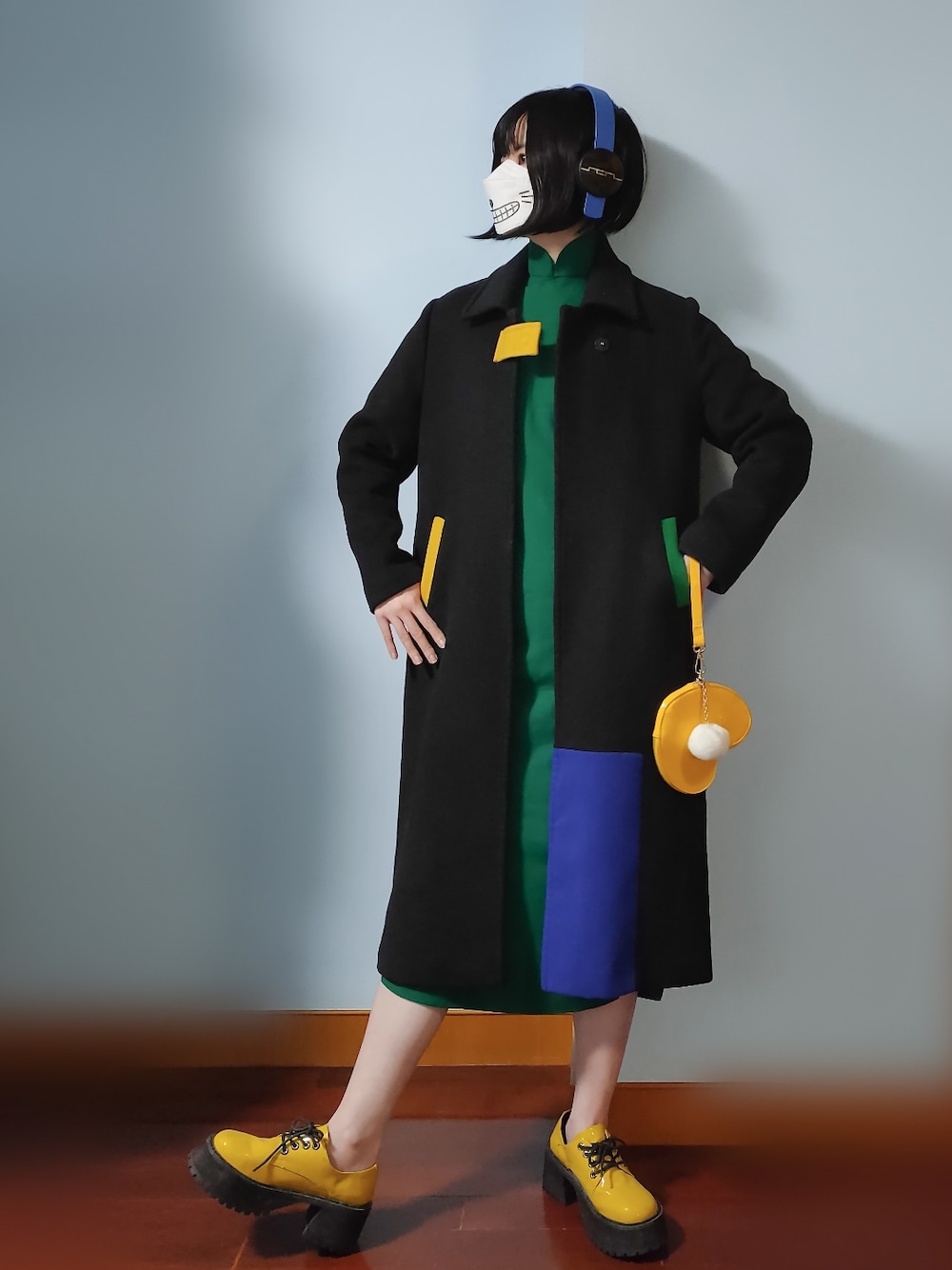 「VINTAGEのアイテム（ワンピース/ドレス、グリーン系）」を使った、步同さん（レディース・162cm）の春コーディネートの1枚目の写真