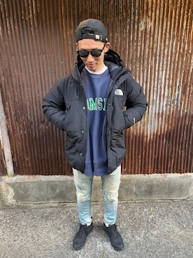 「BEAMS BOY（ビームスボーイ）のアイテム（スウェット）」を使った、KEIさん（メンズ・166cm）の冬コーディネート