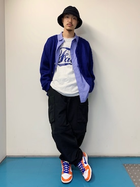 「Sourcream（サワークリーム）のアイテム（パンツ）」を使った、mitsuoさん（メンズ・176cm）の秋コーディネート