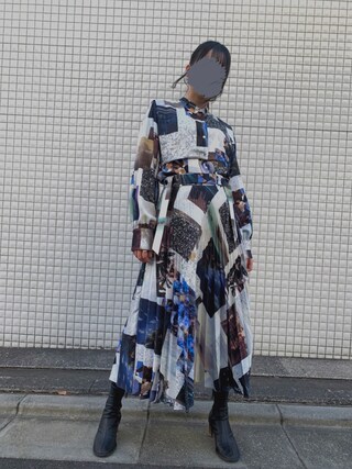 新品同様　優良柄　フォトコラージュプリントシャツ【United Tokyo】 UNITED TOKYO（ユナイテッドトウキョウ）の「フォトコラージュブラウス