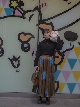 「Ameri（アメリ）のアイテム」を使った、よこやまあすか☁️ 𓈒𓂂𓏸さん（レディース・163cm）の冬コーディネート