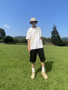 「UNIQLO（ユニクロ）の50色ソックス（消臭機能付き）（ソックス/靴下）」を使った、キワムさん（メンズ・172cm）の夏コーディネート