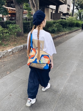 「アイテム（オールインワン・サロペット）」を使った、飾人-shokunin-さん（レディース・153cm）の秋コーディネート