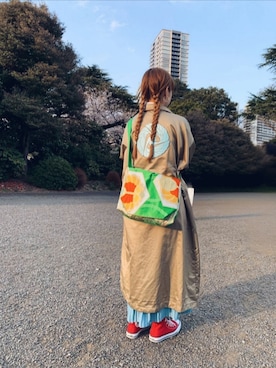 「NIKE（ナイキ）のアイテム（ジャケット/アウター）」を使った、飾人-ショクニン-さん（レディース・153cm）の春コーディネート