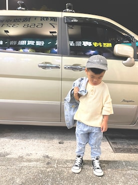 「oversize」｜Gege & Yogurさん（キッズ・90cm）の秋コーディネート