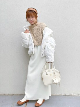 「ORiental TRaffic(ORiental TRaffic)」｜「アイテム（ダウンジャケット/コート）」を使った、beary_rabbitさん（レディース・156cm）の冬コーディネート
