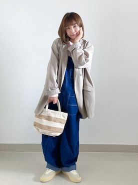 「#秋コーデ」｜「アイテム（オールインワン・サロペット）」を使った、beary_rabbitさん（レディース・156cm）の秋コーディネート
