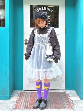 「alleybywcloset」｜「アイテム（ワンピース/ドレス）」を使った、beary_rabbitさん（レディース・156cm）の冬コーディネート