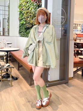 「SENSE OF PLACE by URBAN RESEAR」｜「アイテム（帽子）」を使った、beary_rabbitさん（レディース・156cm）の夏コーディネート