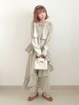 「merry jenny（メリージェニー）のアイテム（その他アウター）」を使った、beary_rabbitさん（レディース・156cm）の春コーディネート
