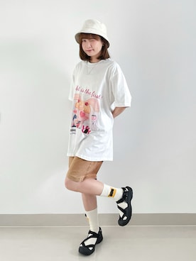 「SENSE OF PLACE by URBAN RESEAR」｜「アイテム（帽子）」を使った、beary_rabbitさん（レディース・156cm）の夏コーディネート