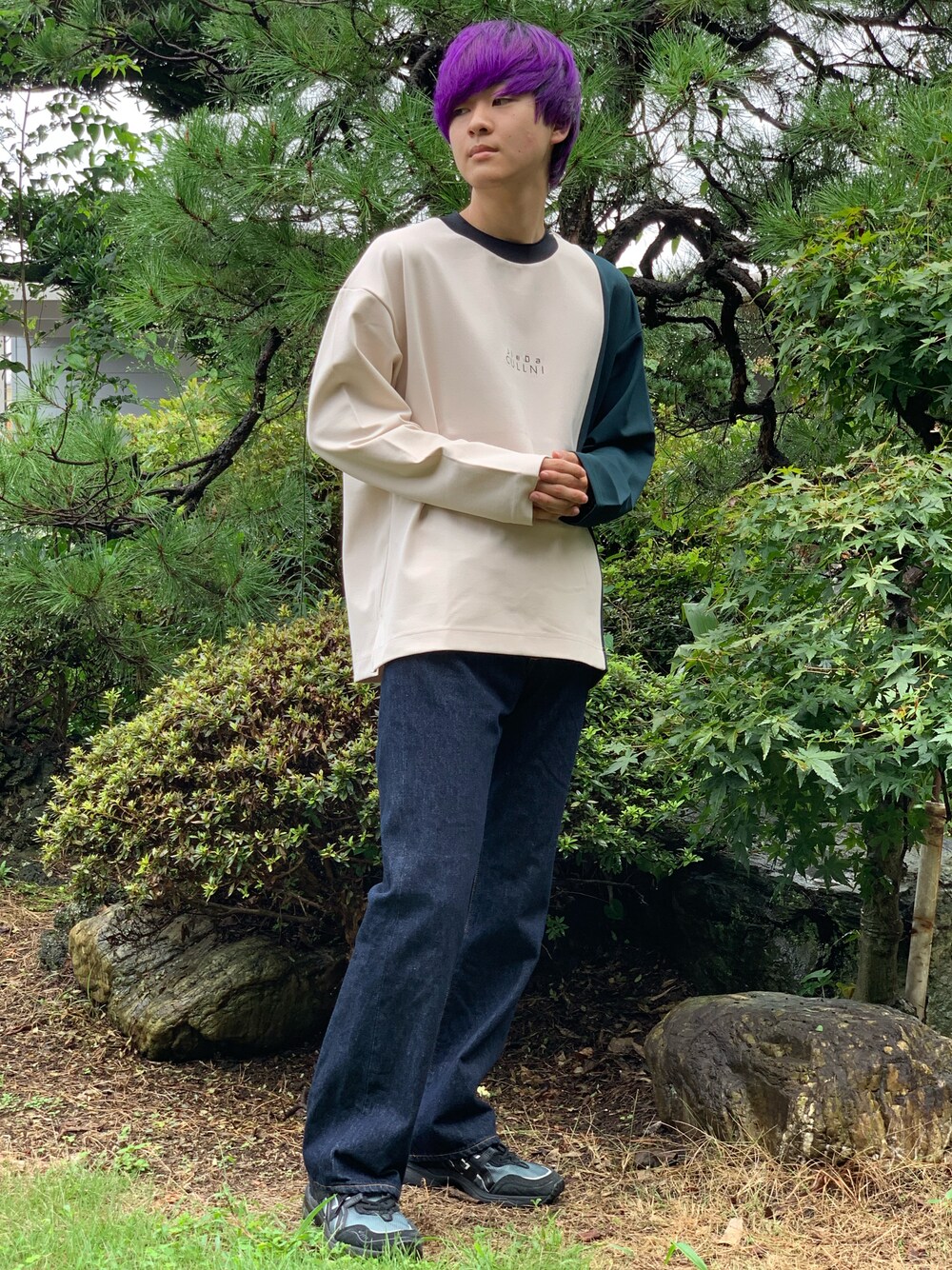 CULLNI × JIEDA SWITCHING L/S TEE 別注　サイズ2 CULLNI × JIEDA SWITCHING L/S TEE 別注 サイズ2